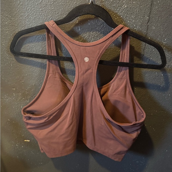 CRZ YOGA Chocolate Racerback Sports Bra Size XL - Picture 2 of 4